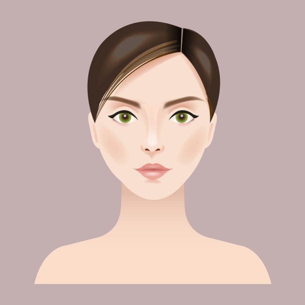 女人头与丁香背景图片下载