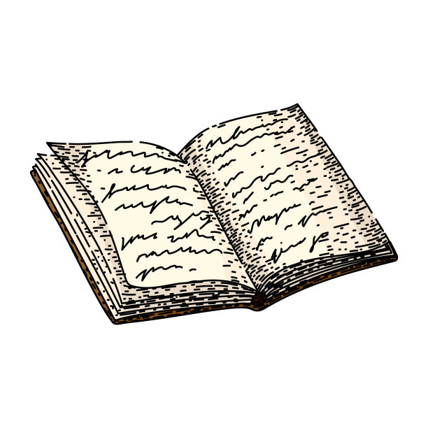 读书素描手绘矢量图片下载