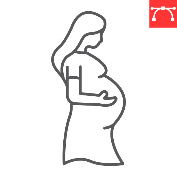 孕妇线图标图片下载