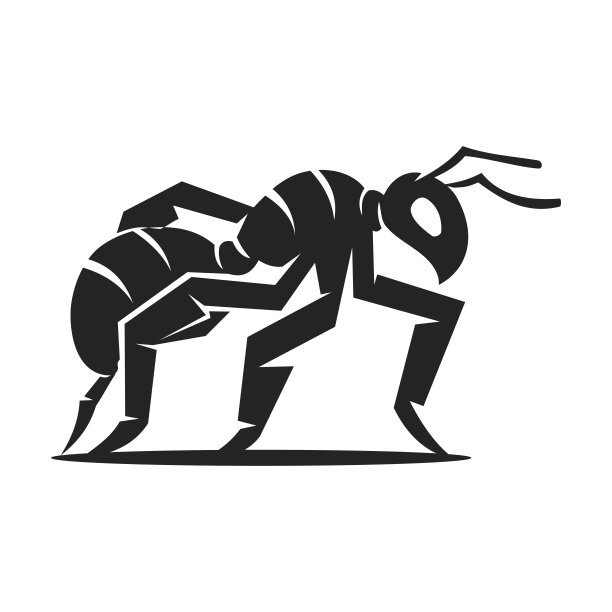 Ant Logo模板被隔离。品牌的身份。图标抽象矢量图形图片下载