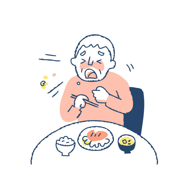 老人吃东西时差点噎着图片下载