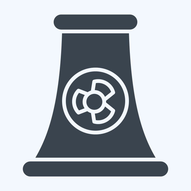 核能图标，生态相关符号，字形简约设计插画图片下载