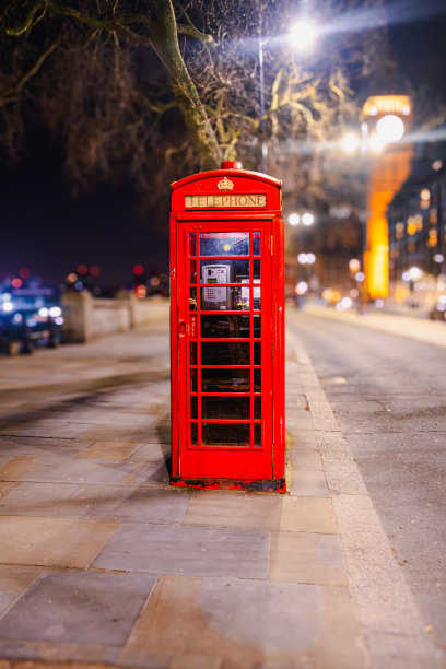 英国符号:伦敦的电话亭图片下载