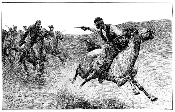 拿着枪骑在马背上的阿拉伯骑兵图片下载