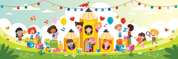 有趣的孩子在大自然玩耍图片下载