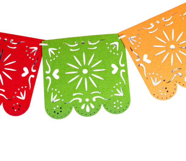 墨西哥节日五月五日节纸旗banner图片下载