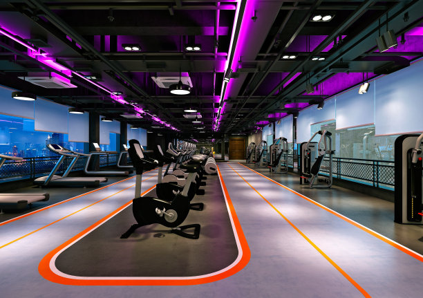 3d渲染健身房健身瑜伽普拉提工作室图片下载