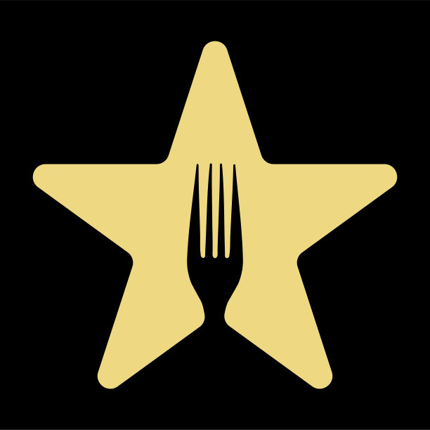 简单的极简主义金星与叉子最喜欢的食物插图图片下载