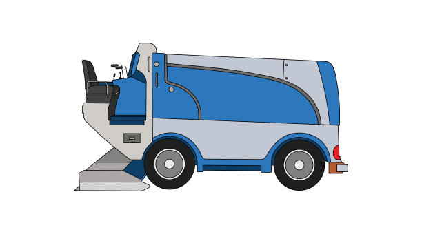 孩子们绘制卡通矢量插图冰表面上隔离的白色背景图片下载