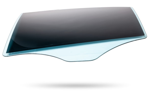 汽车侧玻璃与黑色膜从门安装和更换在车辆服务。汽车配件目录。图片下载