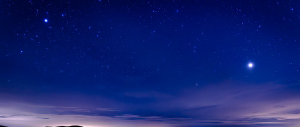 冬天拉奎特湖的星夜图片下载