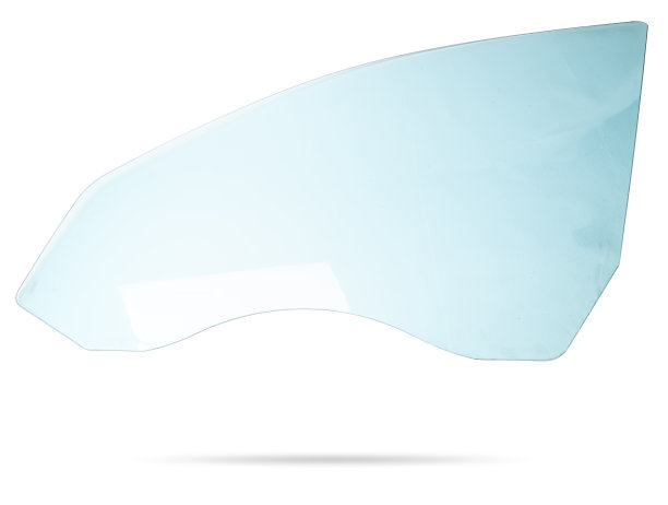 汽车侧玻璃与黑色膜从门安装和更换在车辆服务。汽车配件目录。图片下载