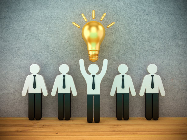 象形图:有灯泡的人图片下载