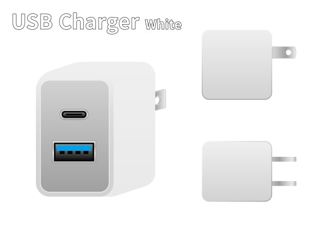 白色USB充电器图片下载