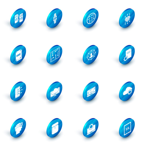 设置智能手表，处理器，SSD卡，智能手机，手机，文件文档和项目团队基础图标。向量图片下载