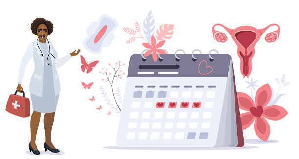 妇女健康医疗理念。月经日历。月经的控制。图片下载