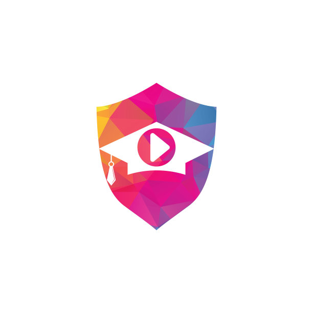 教育媒体播放器矢量标志设计。图片下载