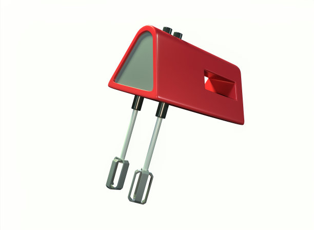 卡通红色混合器在一个白色的背景3d渲染图片下载