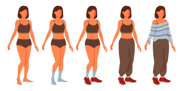 女性装扮套装图片下载