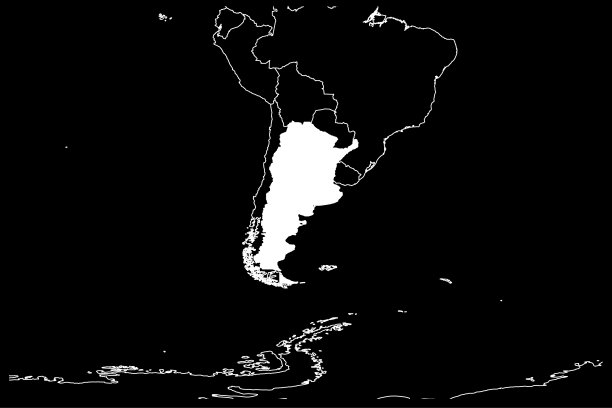 阿根廷地图美洲黑色背景图片下载