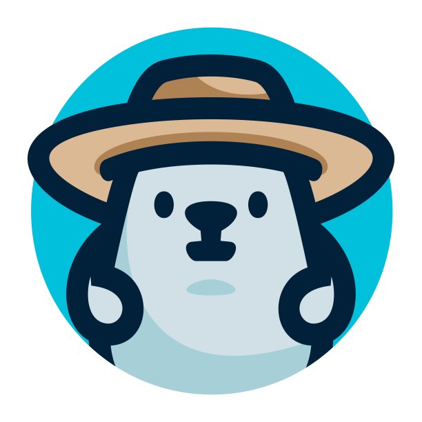 矢量插图北极熊吉祥物卡通风格。图片下载