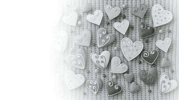 情人节banner，白色渐变图片下载