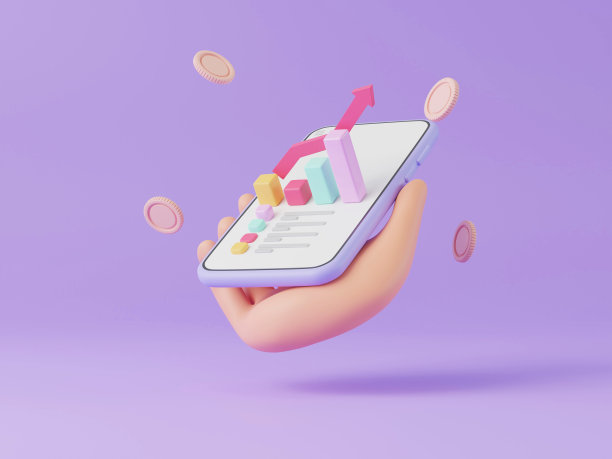 3D手持手机，股票交易，商业投资和兑换交易员与货币硬币的概念图片下载