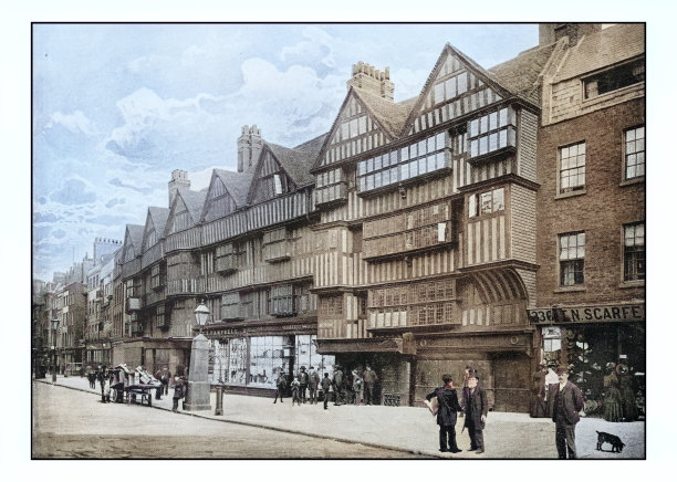 古董伦敦的照片:霍尔本酒吧的老房子图片下载