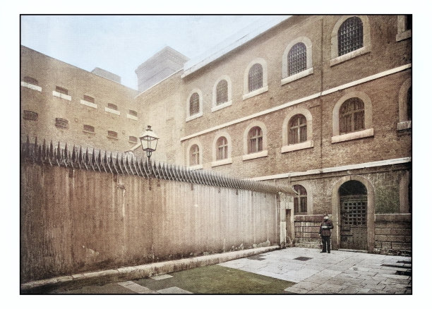 古董伦敦的照片:纽盖特，中央庭院图片下载