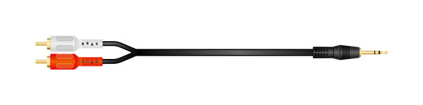 水平转换电缆_rca引脚插头g_红色，白色_3.5mm立体声迷你插头图片下载