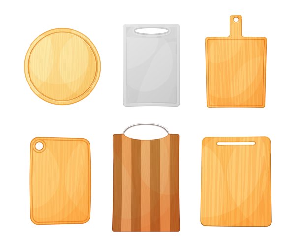 卡通厨房砧板隔离集图片下载