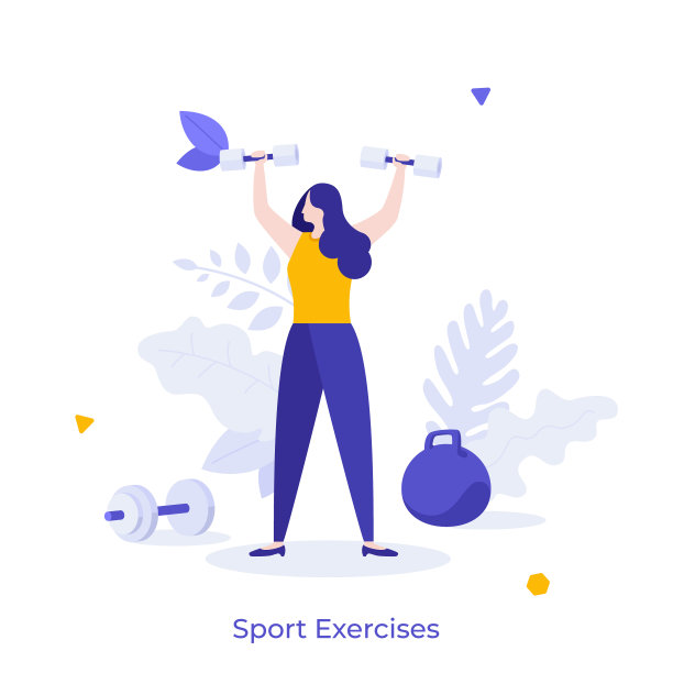 运动员或女运动员举杠铃。体育运动的概念，重量训练，举重或力量举重，健美，积极的生活方式。现代平面矢量插图的横幅，海报。图片下载