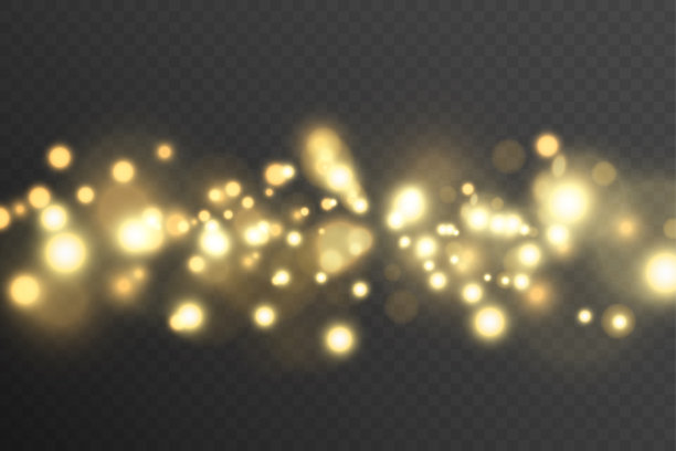 在黑暗背景上模糊闪亮的散景。节日的背景。图片下载