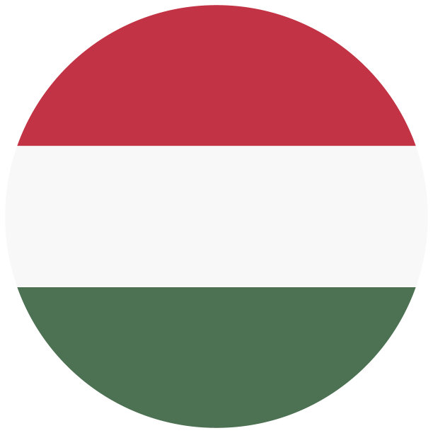 匈牙利国旗图标设计。圆形图标。标准颜色。电脑插图。数字插图。矢量图图片下载