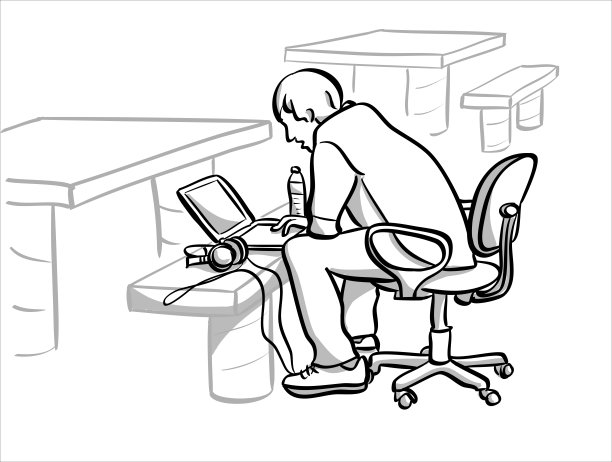 学习校园户外写生图片下载