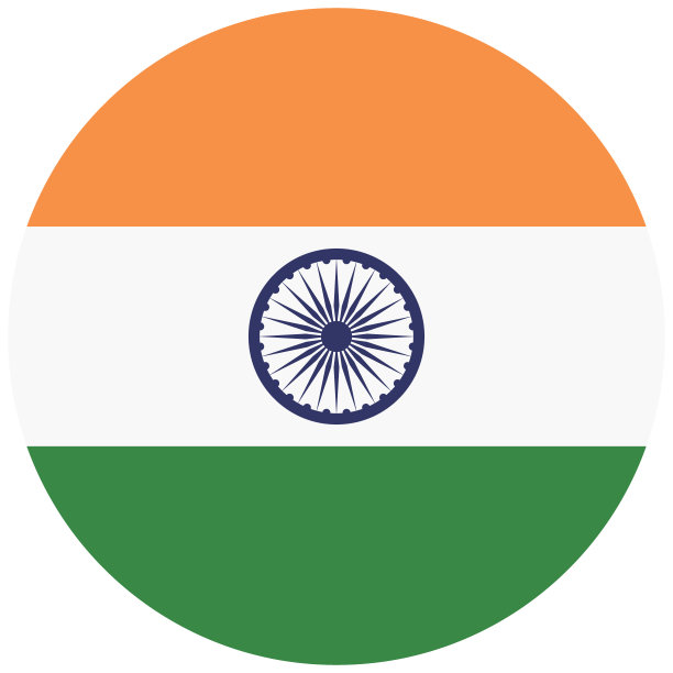 印度国旗。圆形图标。标准颜色。电脑插图。数码插图。矢量插图。图片下载