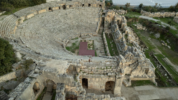 空中迈拉古城库存照片图片下载