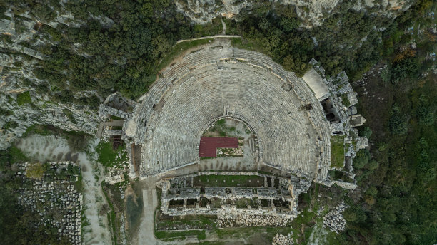 空中迈拉古城库存照片图片下载