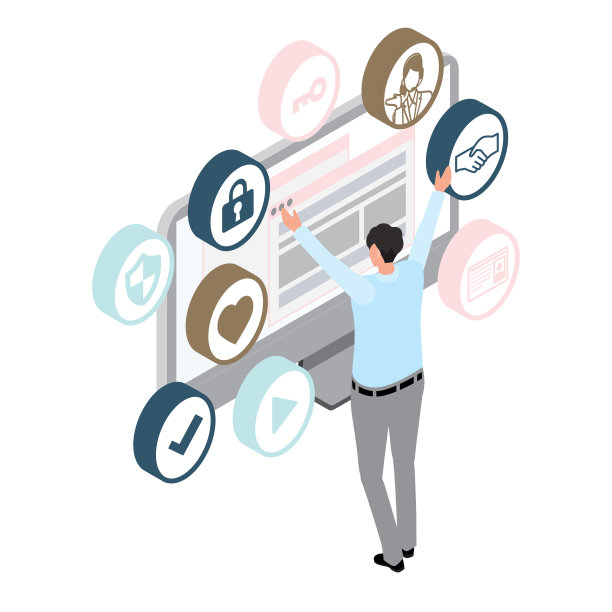 一个对许多可供选择的服务感到满意的男人图片下载