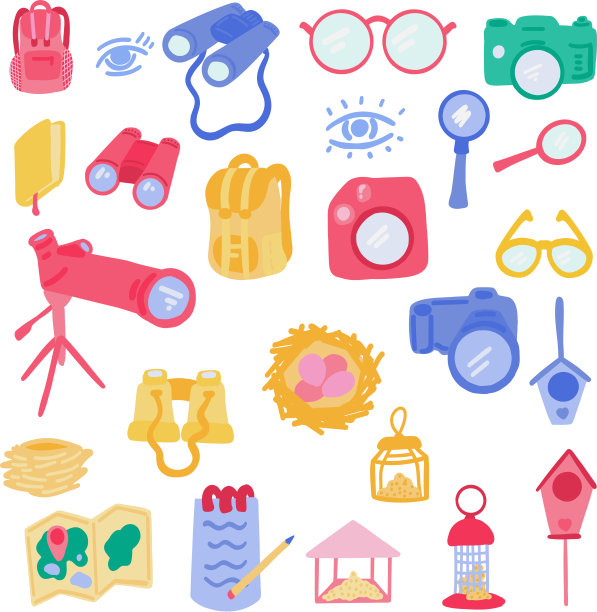 大平面设计集元素观鸟图片下载