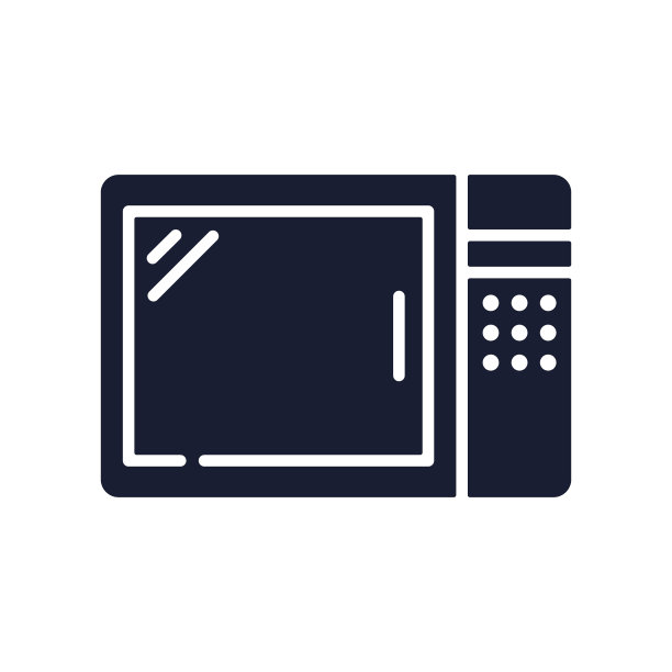 固体矢量图标微波图片下载