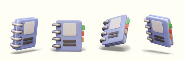 收集笔记本与金属螺旋活页夹在不同的位置图片下载