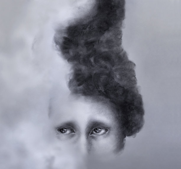 手工绘制的女性肖像图片下载