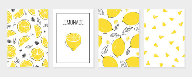 一套柠檬卡片图片下载