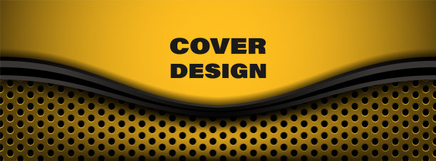 黑色社交媒体封面设计，抽象背景，封面模板，几何背景，标题矢量插图图片下载