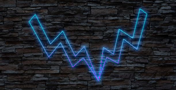 霓虹闪电图标。发光的霓虹雷闪标志，放电色彩鲜艳。明亮的雷电，暴风雨，高压。UI的图标集、符号、符号。矢量图图片下载