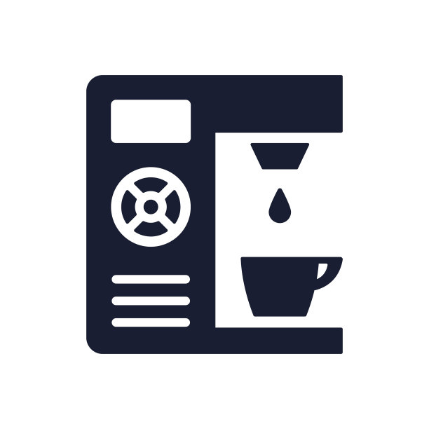 固体矢量图标的咖啡机图片下载