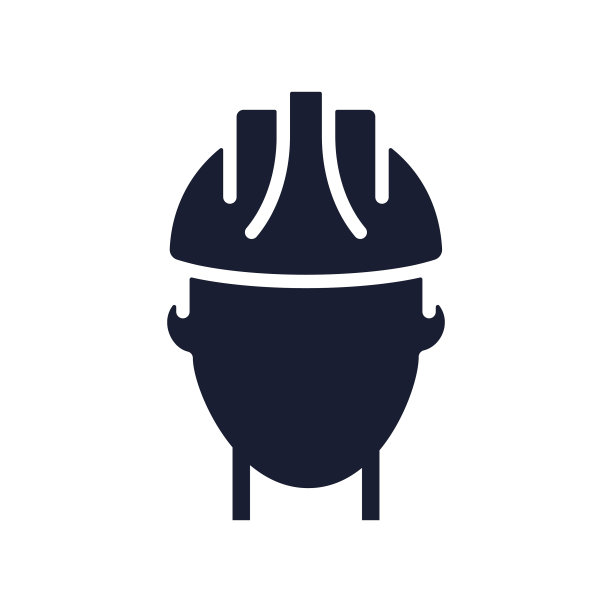 蓝领工人的固体矢量图标图片下载