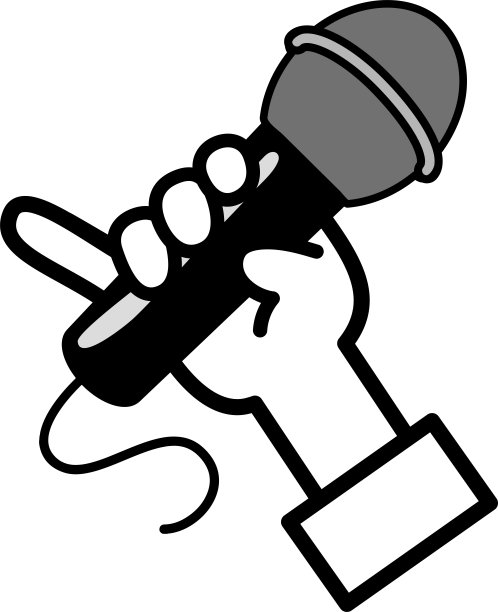 手持无线麦克风/插图材料(矢量插图)图片下载