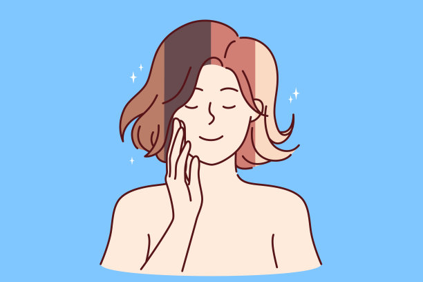 拥有多种颜色发型的女性正在考虑改变形象，选择新的染发剂图片下载